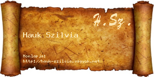 Hauk Szilvia névjegykártya